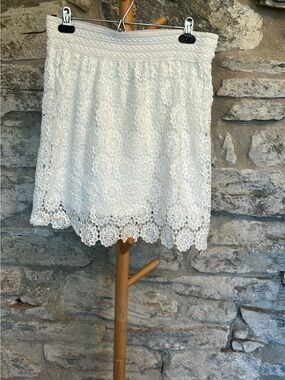 Crochet Lace Mini Skirt